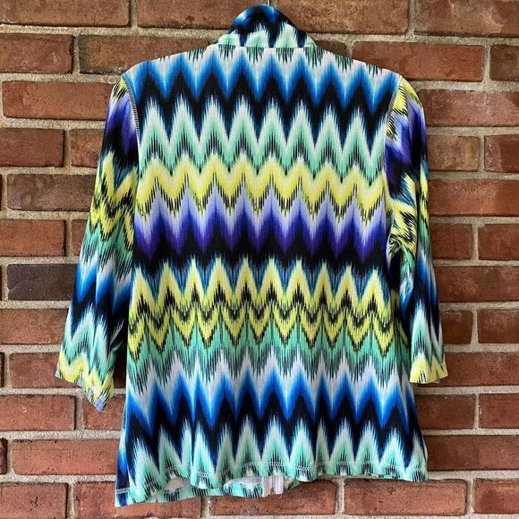 Onque Casuals Full Zip Chevron Sweater XL - Picture 6 of 8